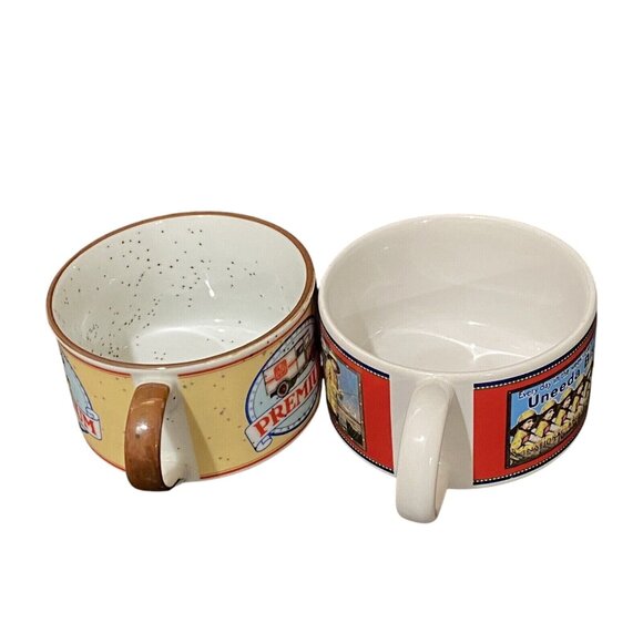 Nabisco Crackers Soup Mug Lot of 2 Advertising Kitchen Decor Foodie - Picture 3 of 7
